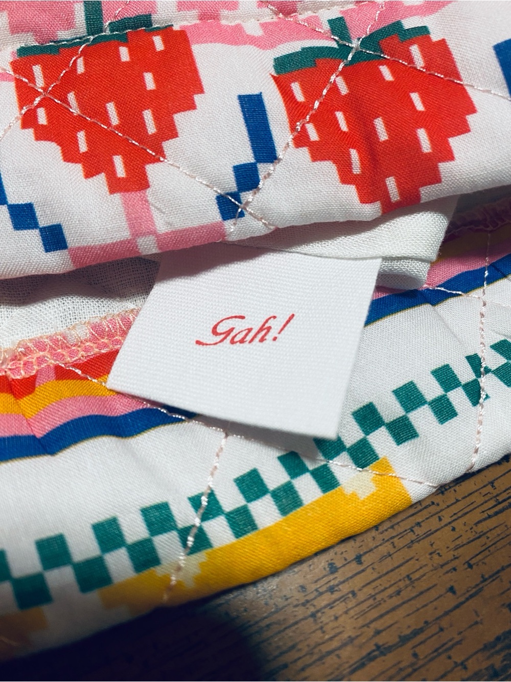Lisa Says Gah Lily Quilt Skirt NWT Size Large Colorful Patchwork Rose Strawberry - Picture 4 of 10